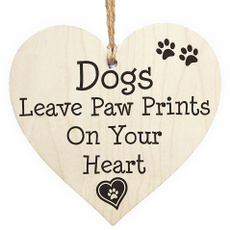 Heart, Gifts, Wooden, Dogs