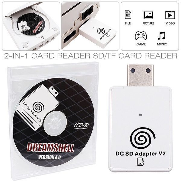 For Sega Dreamcast Dreamshell Loader & Mini GD-ROM CD Card Reader Adapter  Set