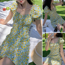 Summer, printeddres, Mini, plus size dress