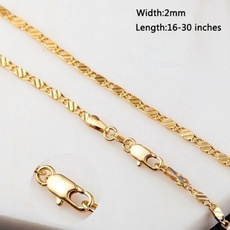 Chain Necklace, 18kgoldnecklace, Schmuck, Hochzeitsaccessoires