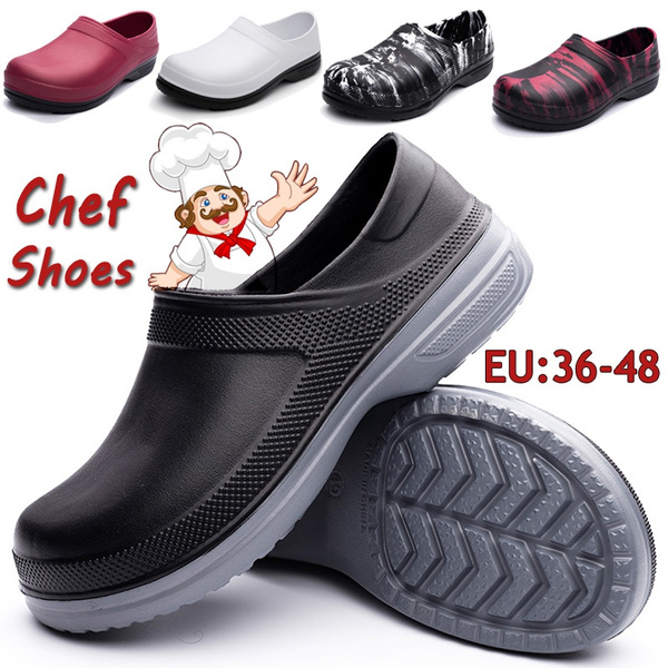 Men Chef Shoes Kitchen Cook Oil Resistant Non Slip Safety Restaurant Work  Clogs