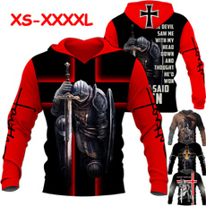 3D hoodies, Fashion, knighttemplarhoodie, unisex