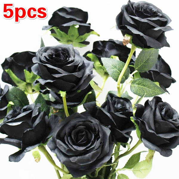 Flowers Artificial Black, Silk Home Decoration