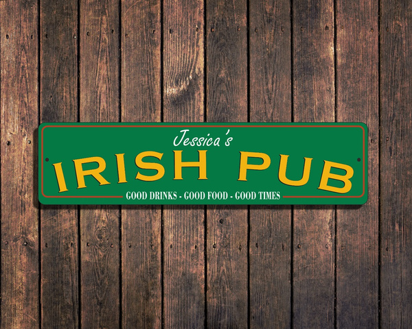 Custom Irish Pub Bar Beer Home Decor Gift Plaque Sign Restaurant Cafe Wall Wish - Irish Home Decor