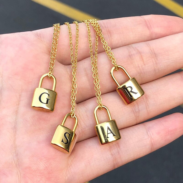 Alphabet Lock Necklace