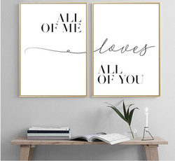Love, Home Decor, letter print, Posters