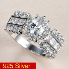 DIAMOND, Gifts, Exaggeration, 925 silver rings