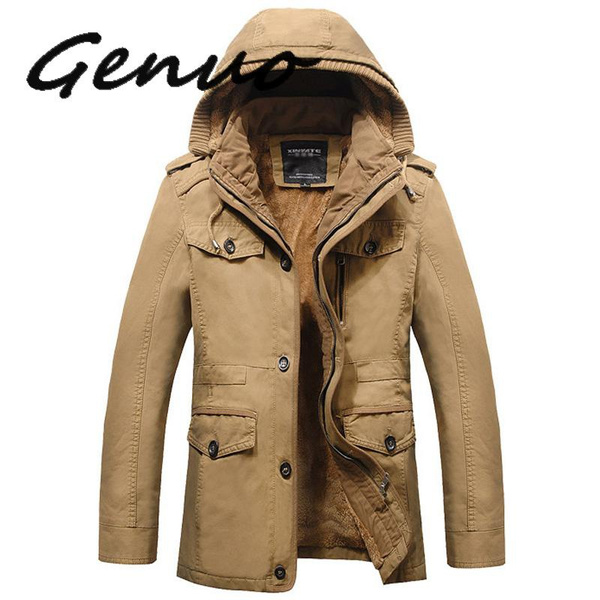 Winter Jacket Men Cotton Padded Military Plus Size Pocket Fur Hood Fashion  Warm Camouflage Parka Snow Coat Thick High Quality Color: Army Green, Size:  L (60-65kg) | Uquid shopping cart: Online shopping