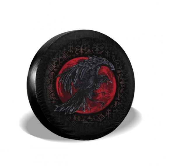 KITUREK Universal Spare Tire Cover - 16 Inch, Waterproof PVC Leather, Fits 29-31" Tires For RV, Trailer, SUV, Truck