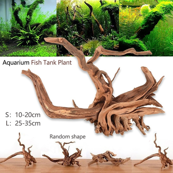 Fish Tank Driftwood Natural Wood Tree Trunk Aquarium Decor Plants Ornament US 