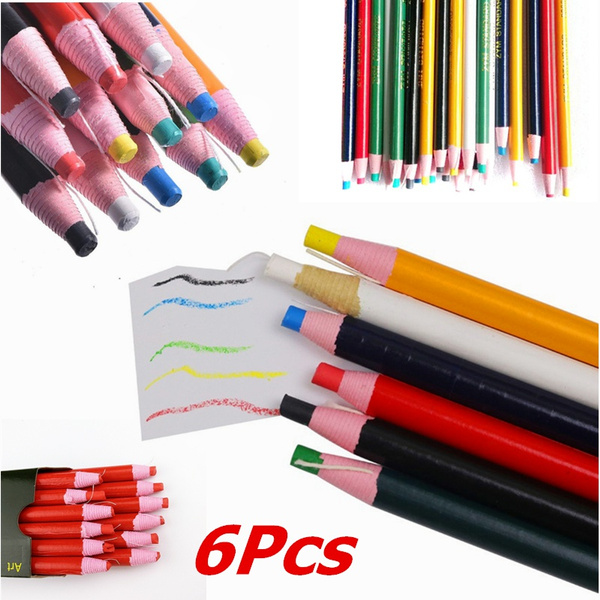 6pcs/Set Cut-free Sewing Tailor's Chalk Pencils Fabric Marker Pen Sewing  Chalk Garment Pencil for Tailor Sewing Accessories
