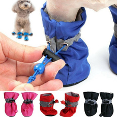 4pcs Winter Waterproof Pet Dog Shoes Anti-slip Rain Warm For Small Cats Dogs Puppy Dog Socks Booties