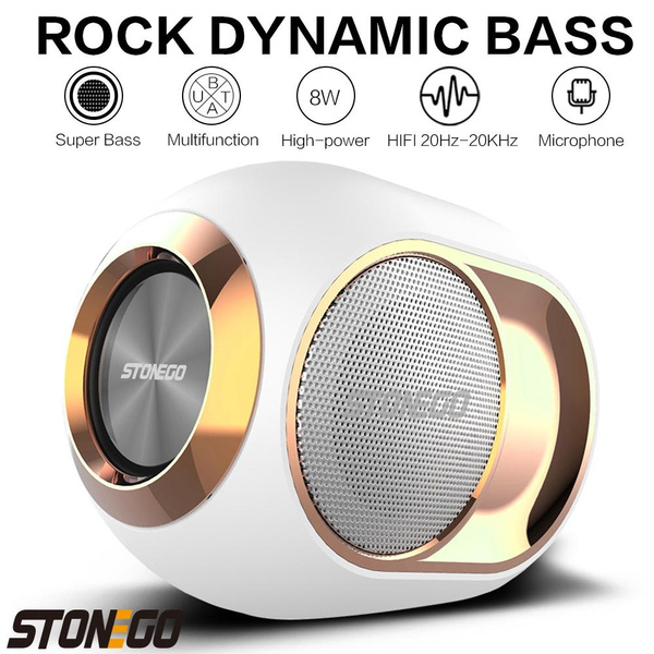 Bluetooth 5.0 Speaker, HD Surround Sound & Best Bass Loud Stereo Wireless Bluetooth  Speakers W/ 8W Driver, Microphone, 8H Playtime, USB/AUX/TF Slot, IPX5  Waterproof STONEGO Audio Accessories Great for Office, Home Bedroom