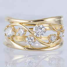 Wedding, DIAMOND, Women Ring, gold