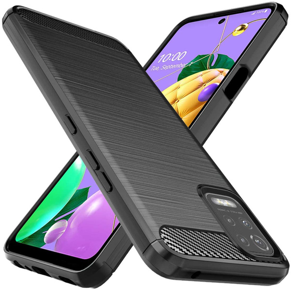 Capa LG K52, capa LG Q52, capa LG K62, capa protetora de borracha TPU  flexível de absorção de choque para celular para LG K52 (TPU escovado) |  Wish