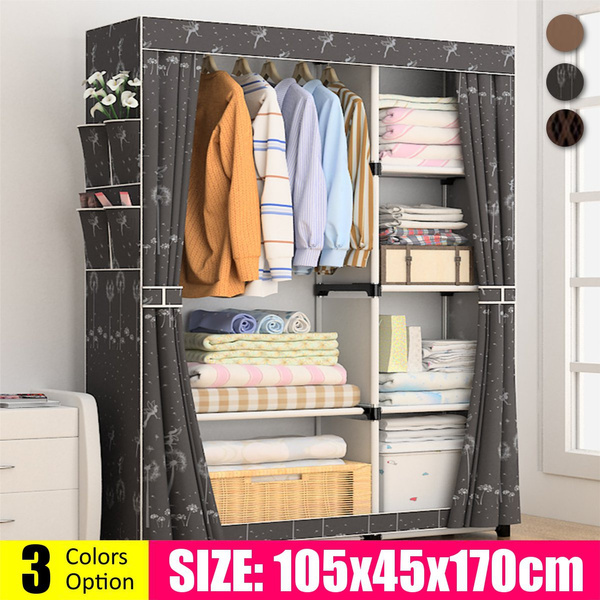 Portable Bedroom Wardrobe Closet System Clothes Home Organizers