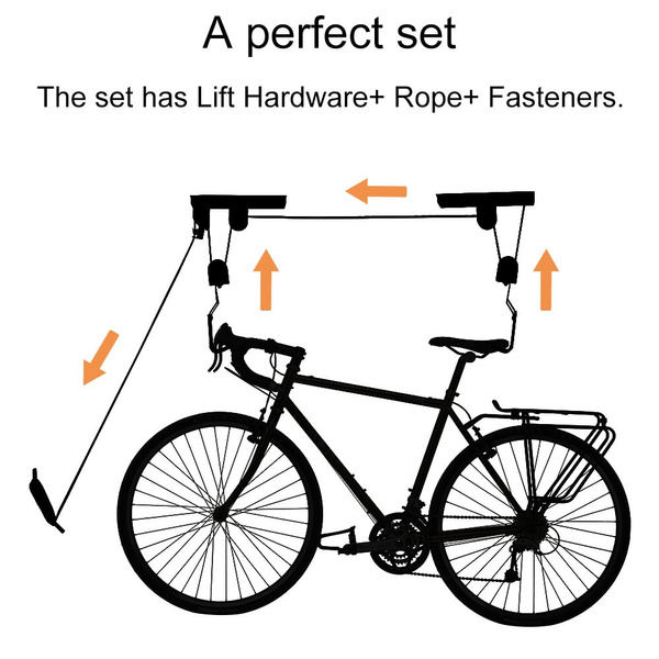 Ceiling mount best sale bike hoist set