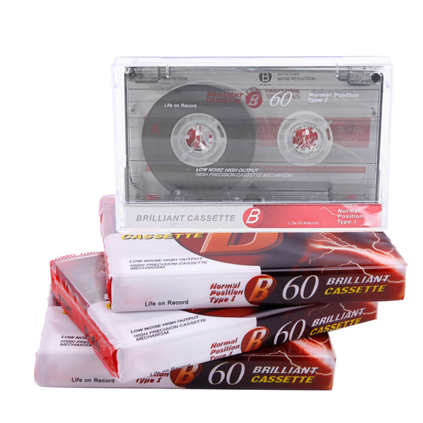 TDK Audio Cassette Tapes - 60 Minute Normal Bias 8-Pack (Red)