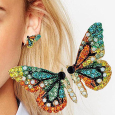 butterfly, crystalsearring, Fashion, Jewelry