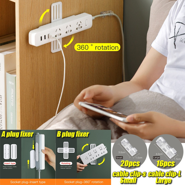 Power Cord Organizer, Power Cord Holder, Wall Sticker Cable Clip