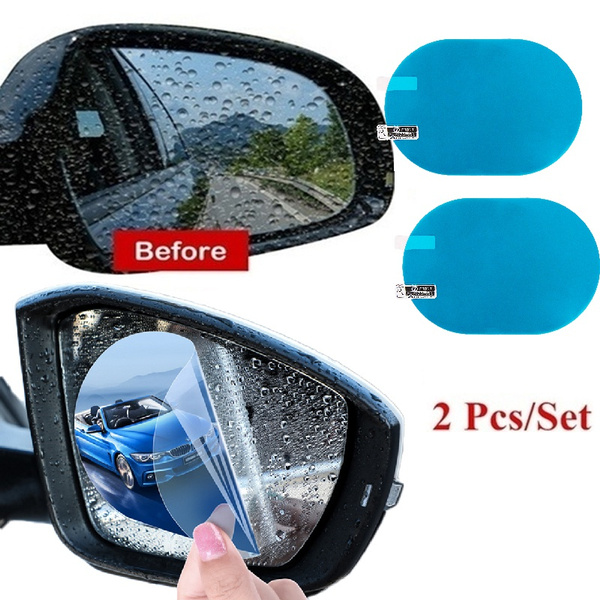 2x Waterproof For Car Rearview Mirror Rainproof Anti-Fog Rain-Proof Film Sticker 
