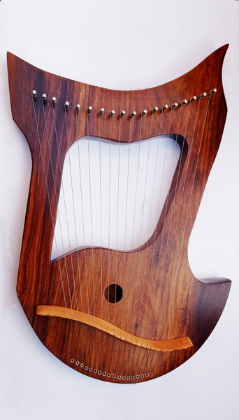 SCOTTISH ROSEWOOD LYRE HARP SHESHAM WOOD/18 METAL STRING WITH FREE ...