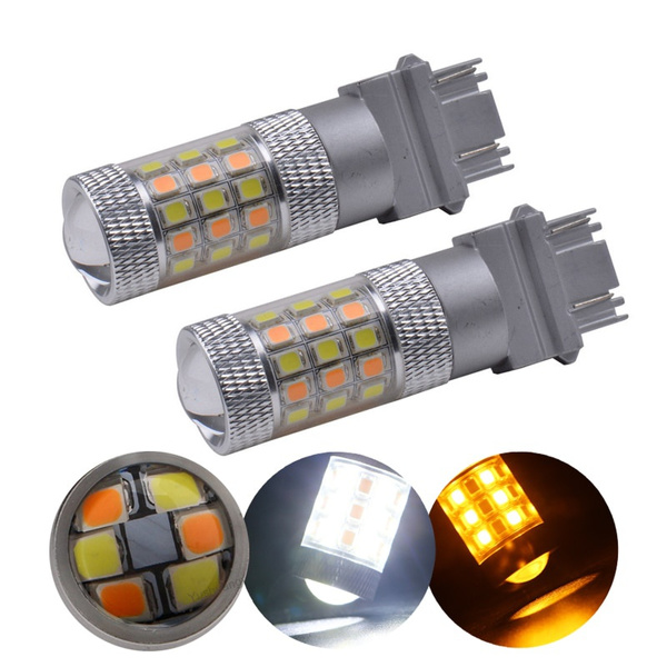 A1 2x Amber LED Bulbs T25 3157 12V 21W 4014 SMD Turn Signal, Brake &Tail  Light 