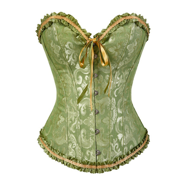 plus size green corset