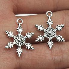 Antique, Jewelry, Snowflakes, silver