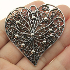 carved, Heart, Jewelry, Pendant