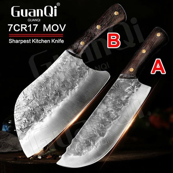 Premium Stainless Steel Kitchen Knife Set - Sharp Forged Meat Cleaver Knife  For Effortless Cutting And Slicing - Perfect Kitchen Tools For Home Cooks -  Temu
