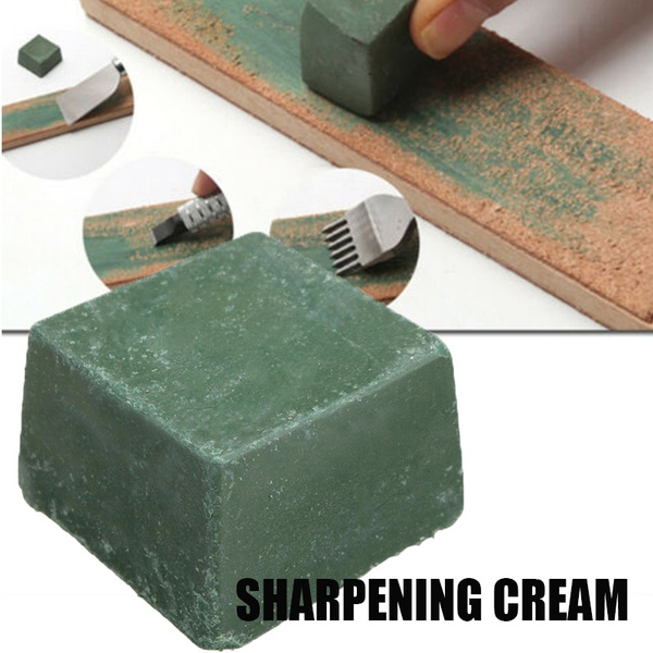 Green Leather Strop Sharpening Cream Wax Blade Grinding Leathercraft Tools Pro 