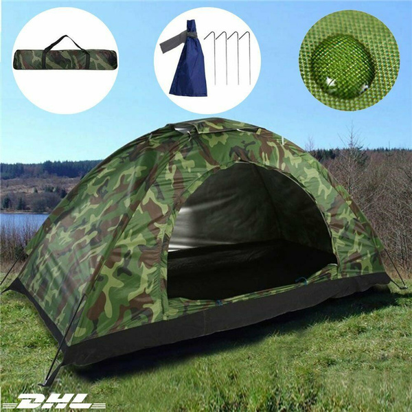 Zelt Camouflage Wasserdichtes Campingzelt 2 Personen Wurfzelt Outdoor Tent WO 