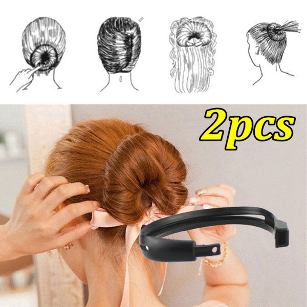 2pcs/set Women DIY Hair Styling Updo Donut Bun Clip Tool Formal French Twist  Maker Holder Hair Sticks Accessories | Wish