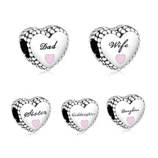 Sterling, Heart, charmsilver925, daughterbead