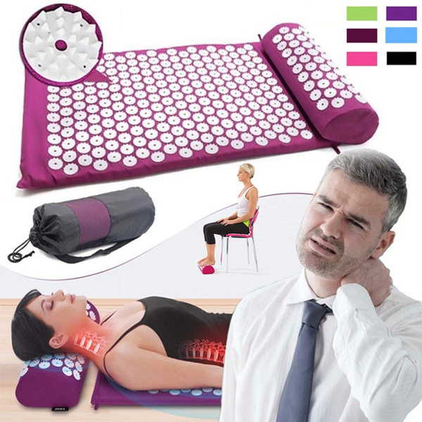 Threepiece Set Massage Mat Acupressure Mat Yoga Lotus Spike