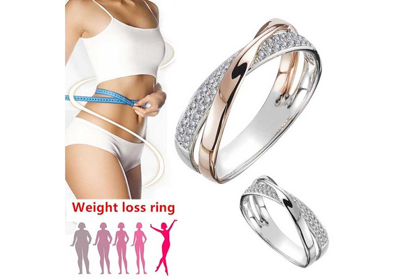 Amazon.com: YingRen Stainless Steel Crystal Ring Healthcare Weight Loss Ring  Slimming Healthy Stimulating Acupoints Gallstone Ring Magnetic Therapy Gold  11 : Health & Household