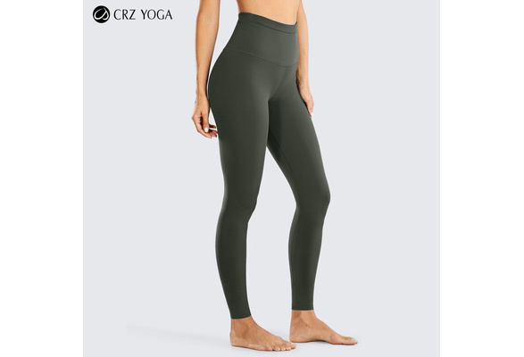 CRZ YOGA Women's Buttery-soft Naked Feeling Super High Waisted Yoga Leggings  Tummy Control Workout Tights Pants 28 Inches