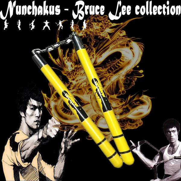 Wooden Nunchaku Nunchakus Bruce Lee Memorial Nunchaku Stell Knot Wood