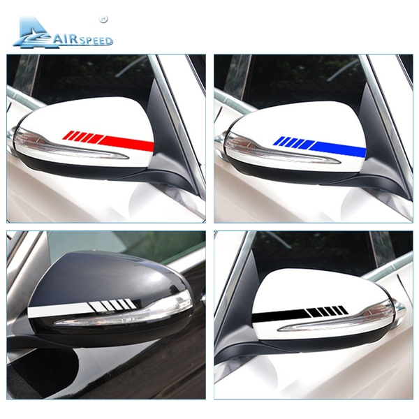 2pcs Car Rearview Mirror Stickers Decals Car Sticker for Mercedes Benz AMG  W211 W204 W205 W203 W210 CLA GLK W164 Accessories