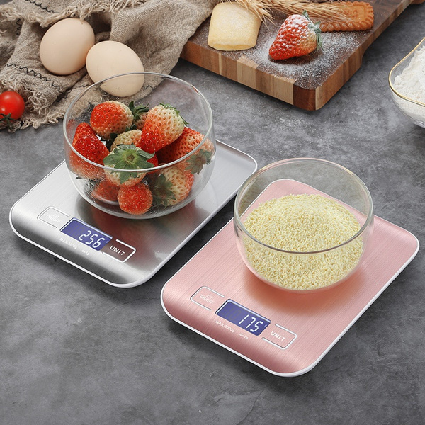 Kitchen Scale, 5kg/11lb Stainless Steel Digital Scale, Food Scale