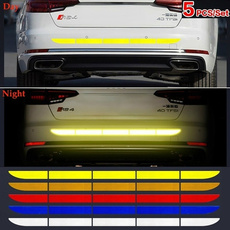 5pcs/set Car Reflective Stickers Waterproof Car Warning Sticker Reflective Tape Car Decals Stickers Car Trunk Body Auto Accessories