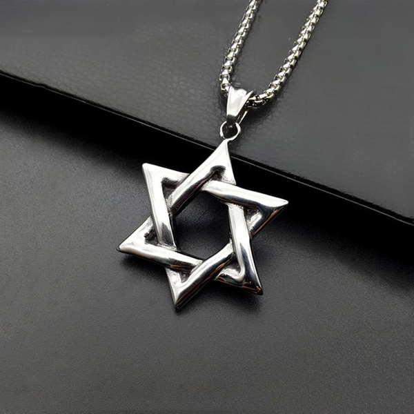 316L Star Of David Pendant Israel Chain 