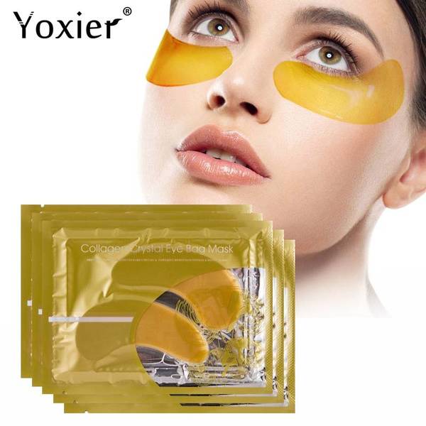 24K Gold Crystal Collagen Eye Mask Dark Circles Anti Aging Moisturizing