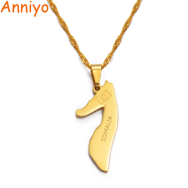 Size Somalia Map Necklaces For Women 