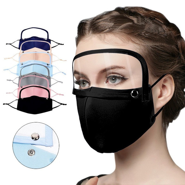 1 Piece Adult Reusable Protect Face Mask With Detachable Eyes Shield