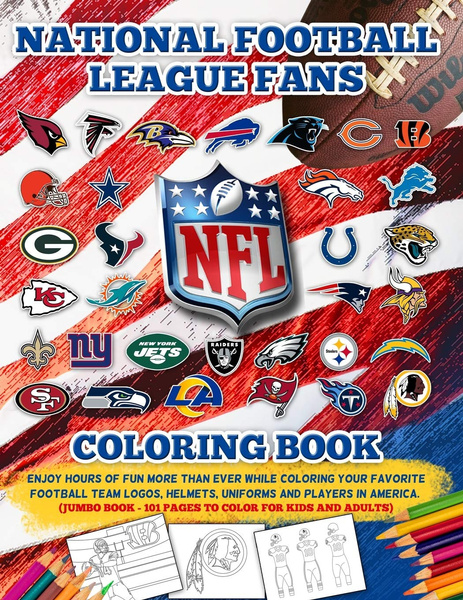 NFL Team Colors, Logos, Helmets and Uniforms.: NFL Coloring book