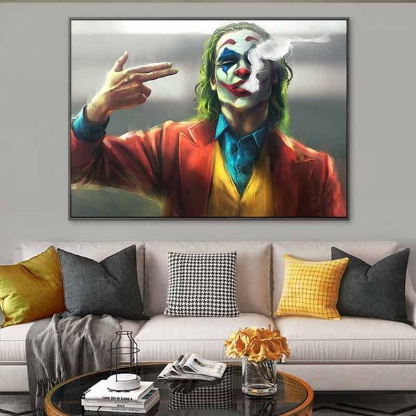 1 Piece Classic Joker Canvas Poster And Prints Comic Star Wall Art Pictures Cuadros Oil Painting For Modern Living Room Home Decor No Frame Wish - Star Home Decor And Accessories Wall Art
