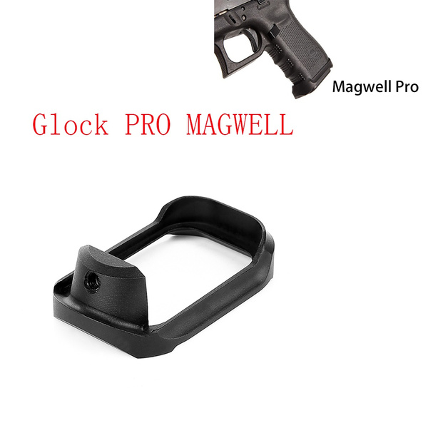 Alloy Magwell Pro Grip Ring Base Pad Adapter For GLOCK 19 23 32 38 GEN 3/4 TC 