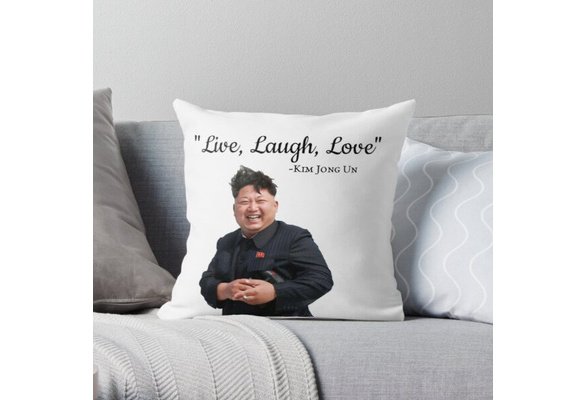 Custom Supreme Leader Un, Kim Jong Un Parody Throw Pillow By